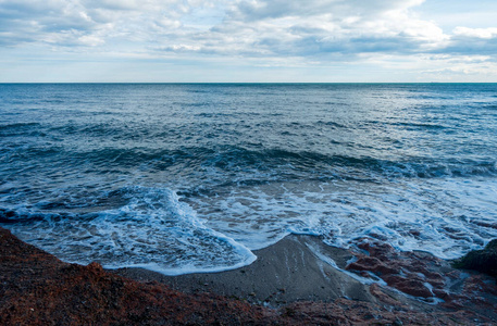 棕榈 地平线 波浪 海洋 风景 阳光 傍晚 贝尼卡西姆 松木