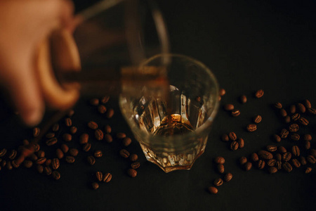 特写镜头 咖啡 酿造 咖啡馆 饮料 阿拉比卡咖啡