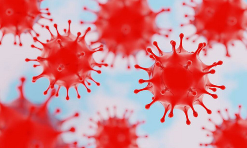病毒有机体危险，生物学宏，封面医学插图。