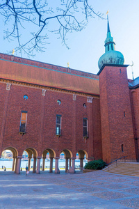 旅游业 斯堪的纳维亚 大厅 宫殿 地标 庭院 瑞典 建筑