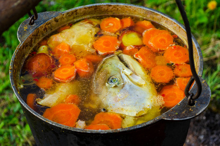 烹调 海鲜 饮食 热的 烹饪 香料 洋葱 准备 美味的 特写镜头