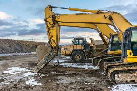 工作 机器 推土机 移动 行业 公路 挖掘机 挖掘 机械