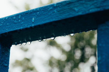 water drops on metal piece 