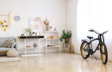 自行车 公寓 家具 时尚 工作场所 安慰 房子 在室内 颜色