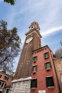 钟楼 古老的 意大利语 教堂 艺术 威尼斯 建筑学 天空