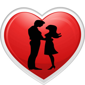艺术 插图 签名 女人 情人 浪漫 幸福 卡片 横幅 夫妇