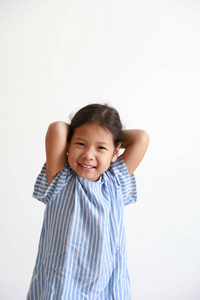 女孩 可爱的 衬衫 小孩 肖像 微笑 面对 美丽的 乐趣