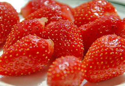 甜点 水果 浆果 甜的 特写镜头 美味的 草莓 食物 夏天