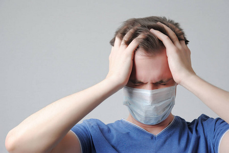 面对 医学 男人 白种人 细菌 人类 面具 医生 头痛 环境