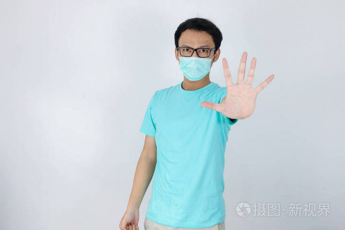 流行病 亚洲 男人 抑郁 传播 衬衫 卫生 健康 面对 消毒