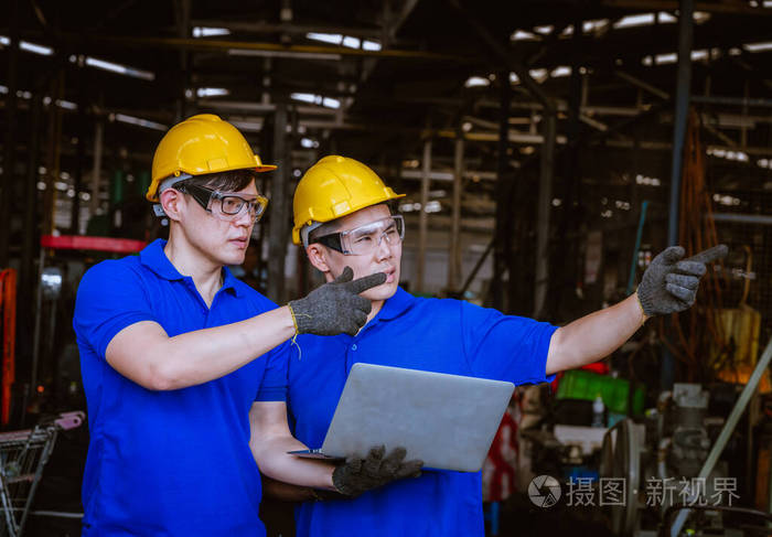 工厂 团队 建设 安全帽 机械 工程 头盔 生产 经理 制造业