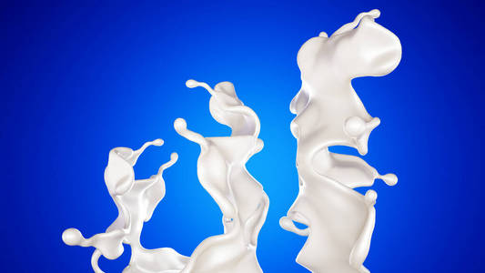 飞溅 油漆 牛奶 插图 三维 抽象 致使 酸奶 厚的 肥皂