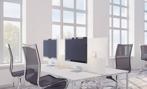 商业 三维渲染 房间 工作 会议 家具 玻璃 办公室 监视器