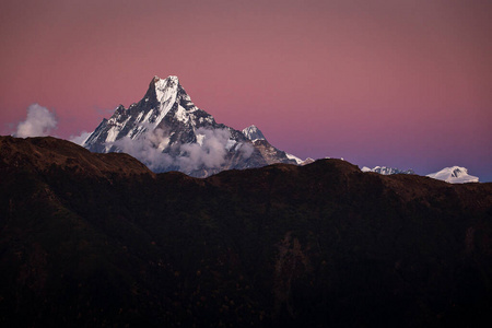 亚洲 小山 尼泊尔 范围 徒步旅行 喜马拉雅山 日出 旅行