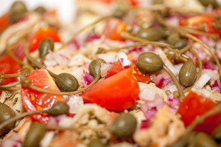 Traditional greek tomato salad 