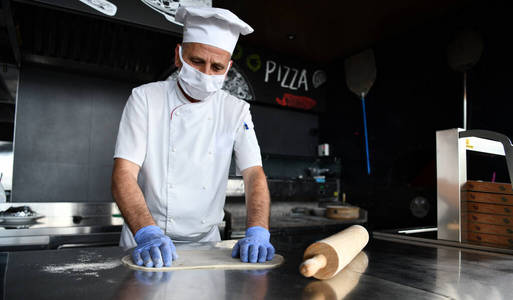 美味的 配方 面包店 工作 男人 制服 火焰 烹调 意大利
