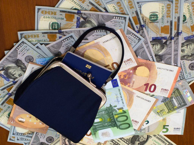 笔记 手提包 欧元 财富 护照 账单 纸张 成功 银行业