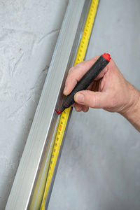 磁带 公寓 工人 切割 施工 修理 干墙 房间 更新 轮廓