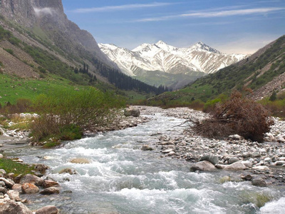 天空 岩石 小山 夏天 自然 全景图 高的 山谷 风景 徒步旅行