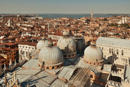 旅游业 意大利 古老的 屋顶 建筑 威尼斯 欧洲 浪漫的