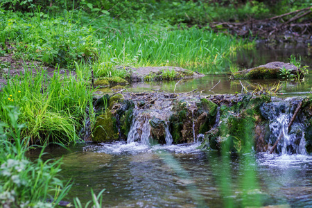 欧洲 旅行 自然 旅游业 天空 夏天 美丽的 苔藓 瀑布