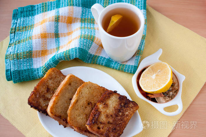 杯子 食物 甜的 面包 柠檬 早餐 干杯 美食家 美味的