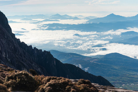 早晨 阿尔卑斯山 成功 亚洲 婆罗洲 攀登 小山 日出 高的