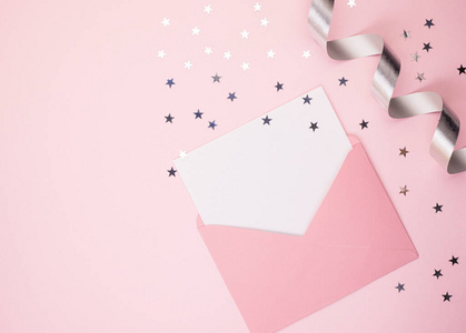 浪漫的 情人 粉红色 卡片 浪漫 复古的 邮递 礼物 信封