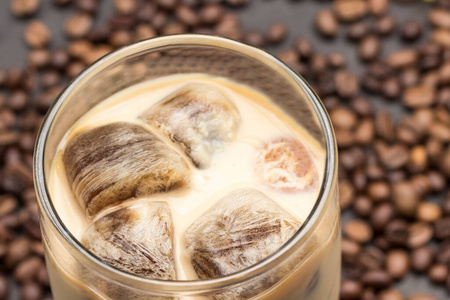 玻璃 浓缩咖啡 咖啡 芳香 拿铁 倾倒 甜的 早晨 美味的