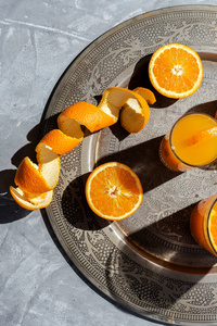 橘子 柑橘 玻璃 食物 夏天 农业 自然 切片 饮料 点心