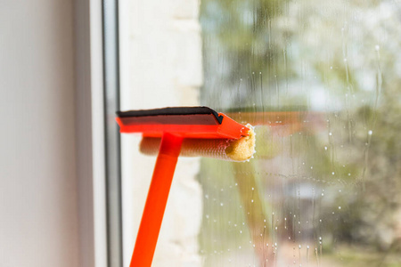 洗涤剂 房子 服务 洗涤 窗口 纯洁 工作 液体 刮板 清洁剂