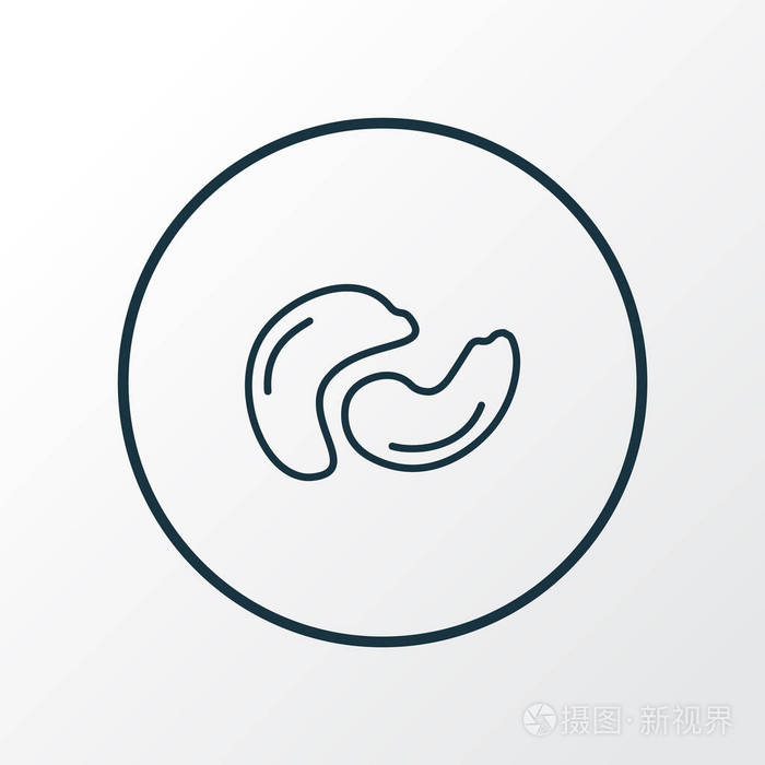 腰果图标线符号优质隔离营养元素时尚风格