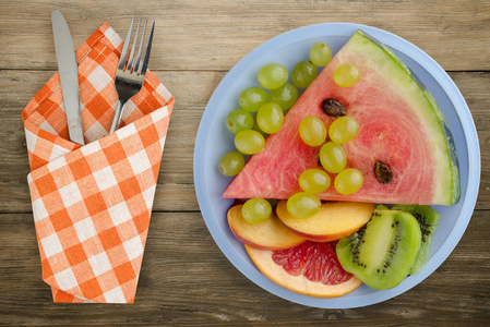 营养 美味的 维生素 饮食 甜瓜 葡萄 小吃 午餐 水果