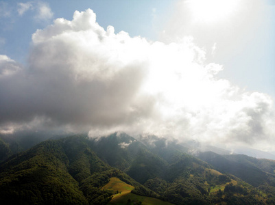 风景 全景 乡村 旅游业 丘陵 旅行 天空 夏天 山谷 自然