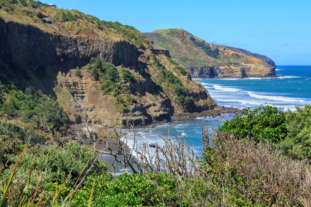 美女 海滩 海岸 旅游业 植被 崎岖不平 海洋 自然 风景