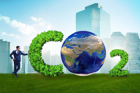 温室气体排放的生态学概念照片