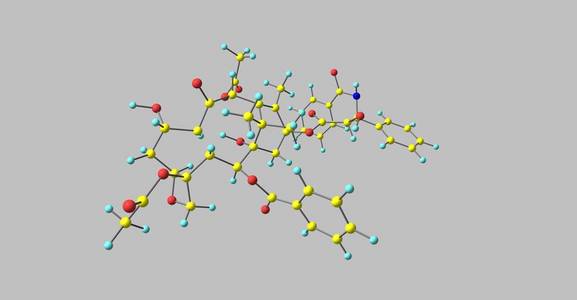 紫杉醇分子结构的灰色分离图片
