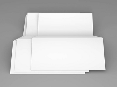 空白白色文件夹小册子模板模型图片