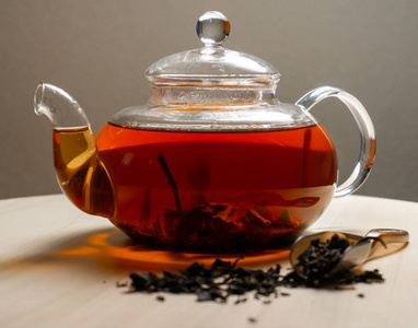 印度红茶茶壶照片