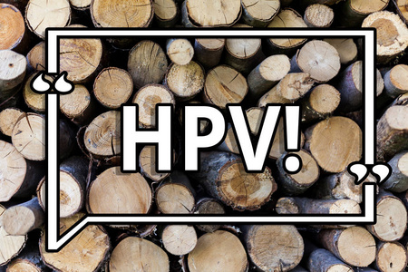 概念性手写体显示hpv.