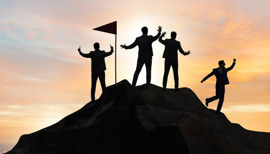 企业家成就与团队合作理念使命, 愿景和价值观声明图使命图标图表