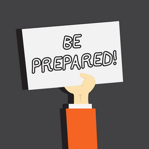 概念性手稿显示准备就绪.