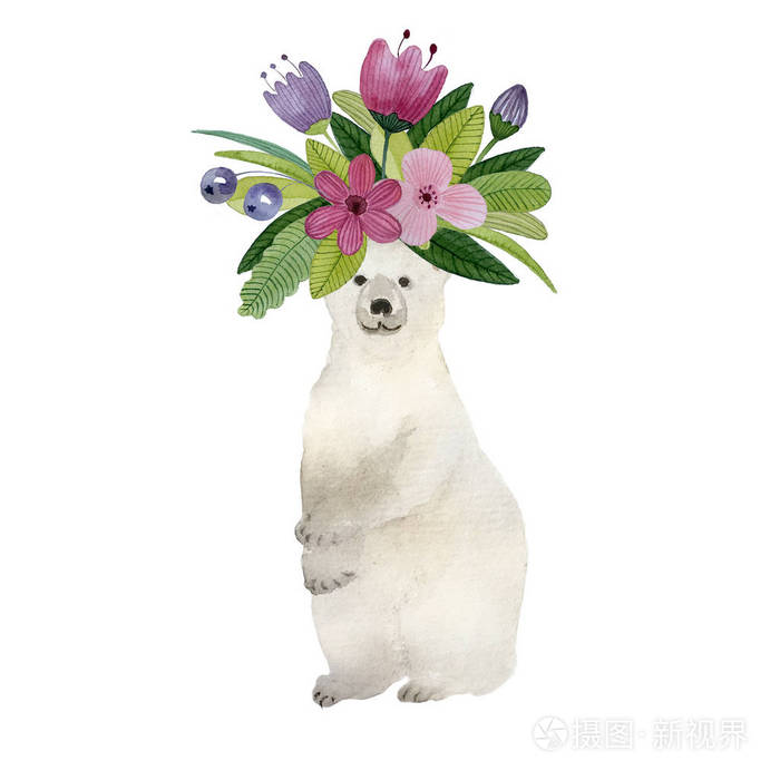 春天的鲜花和浆果的花束与小房子 春卡水彩插画照片 正版商用图片2h0pmg 摄图新视界 春天的鲜花和浆果的花束与小房子 春卡水彩插画照片 正版商用图片2h0pmg 摄图新视界