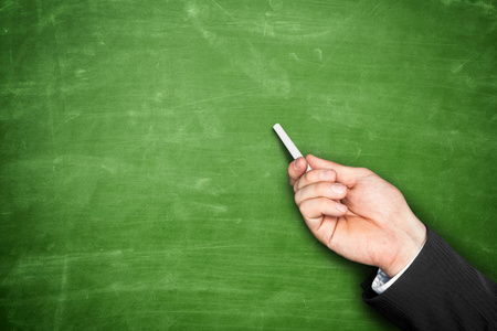 商人前面的黑板图片