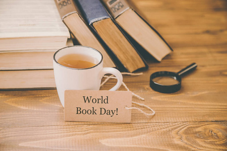 世界读书日.书籍背景.选择性聚焦.照片