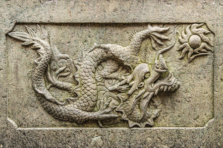 石雕龙雕,上海,中国照片
