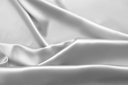 波纹白绸缎布波浪背景图片