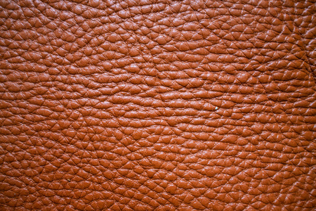 全粒面浅棕色皮革纹理照片