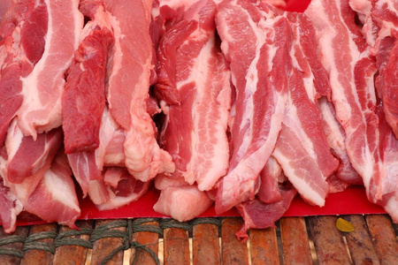 市场猪肉图片