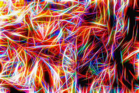 鲜艳的色彩交织在一起的多色线条.亮度,颜色,色彩,抽象照片